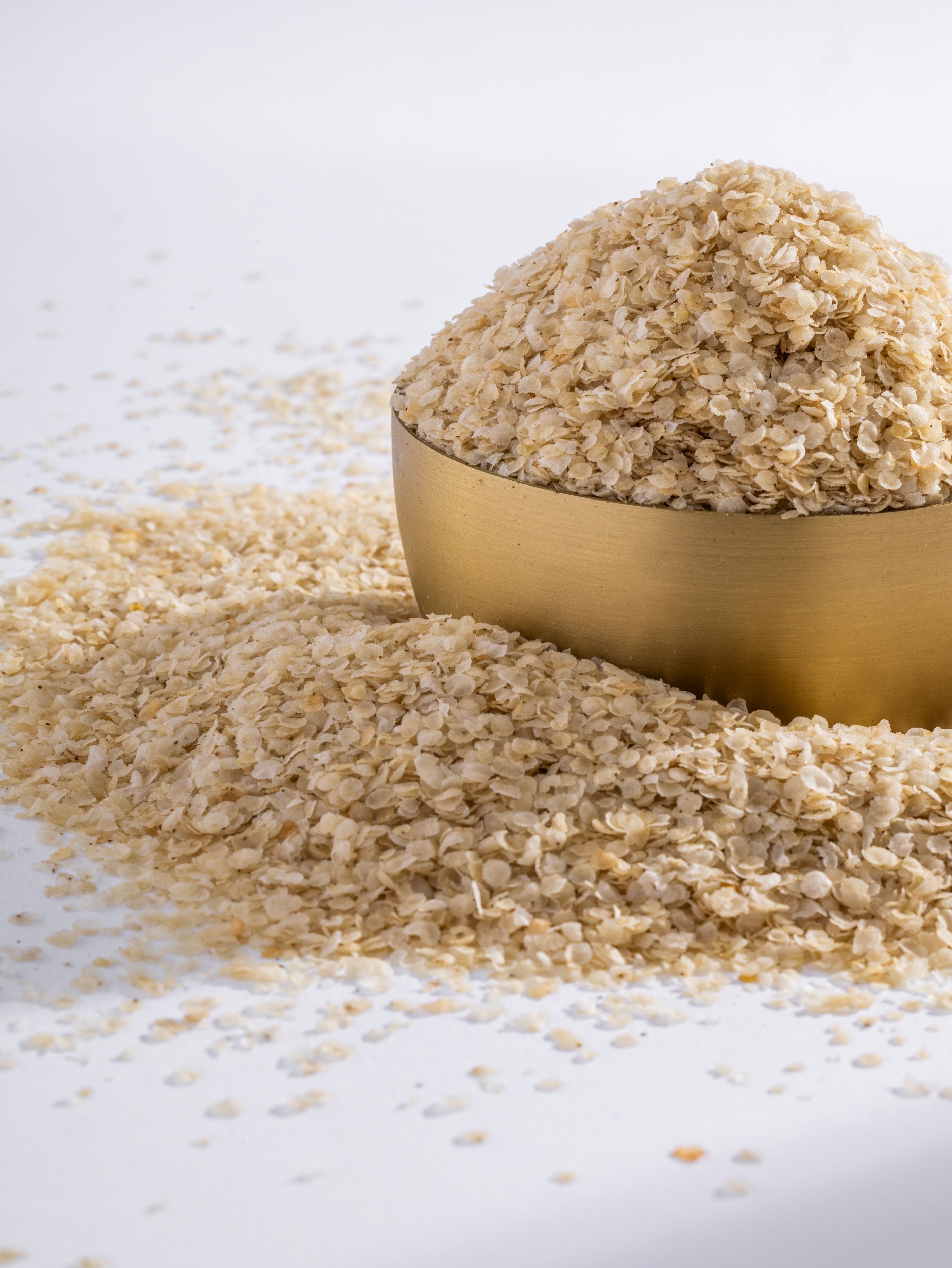 OOO Farms Barnyard Millet Flakes in a Bowl