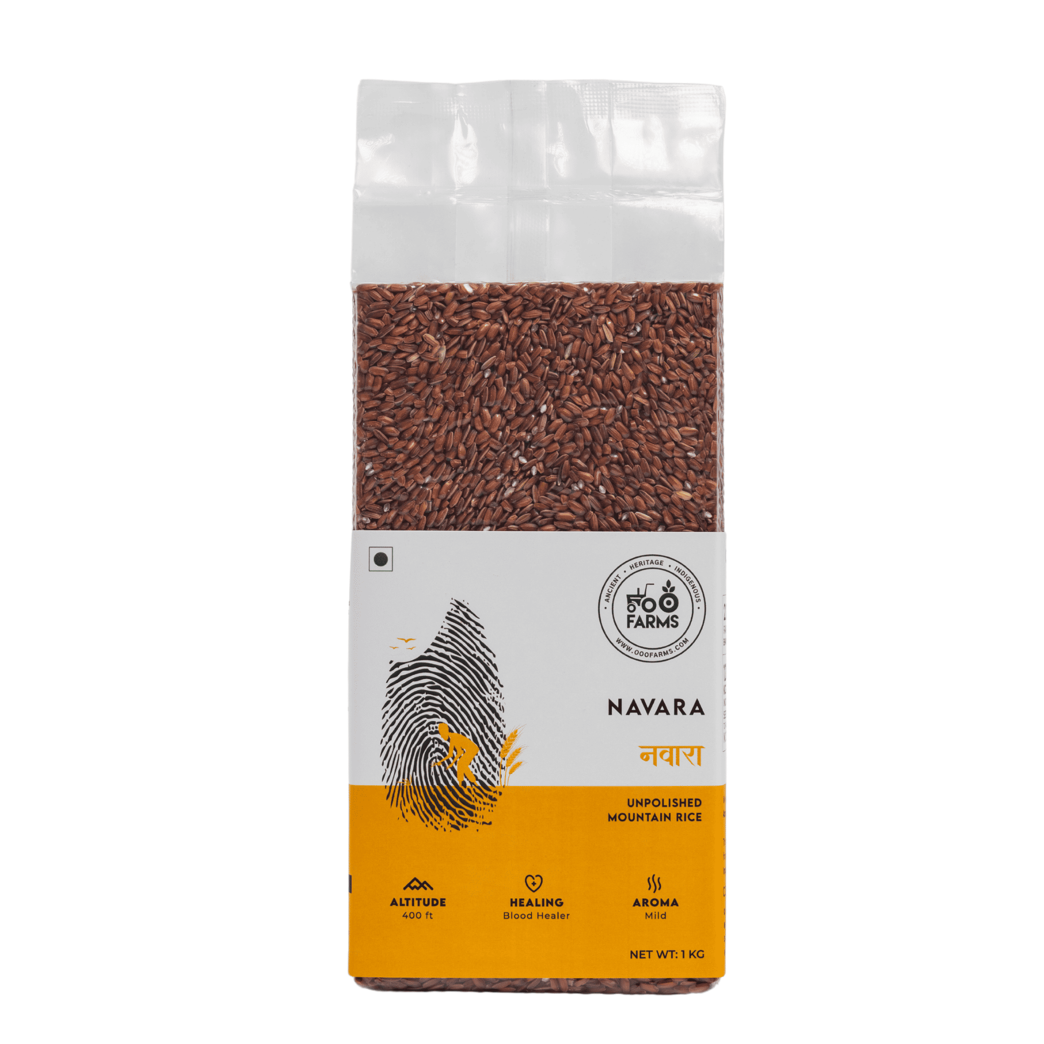 OOO Farms Njavara / Navara Rice (Unpolished) Package Frontside
