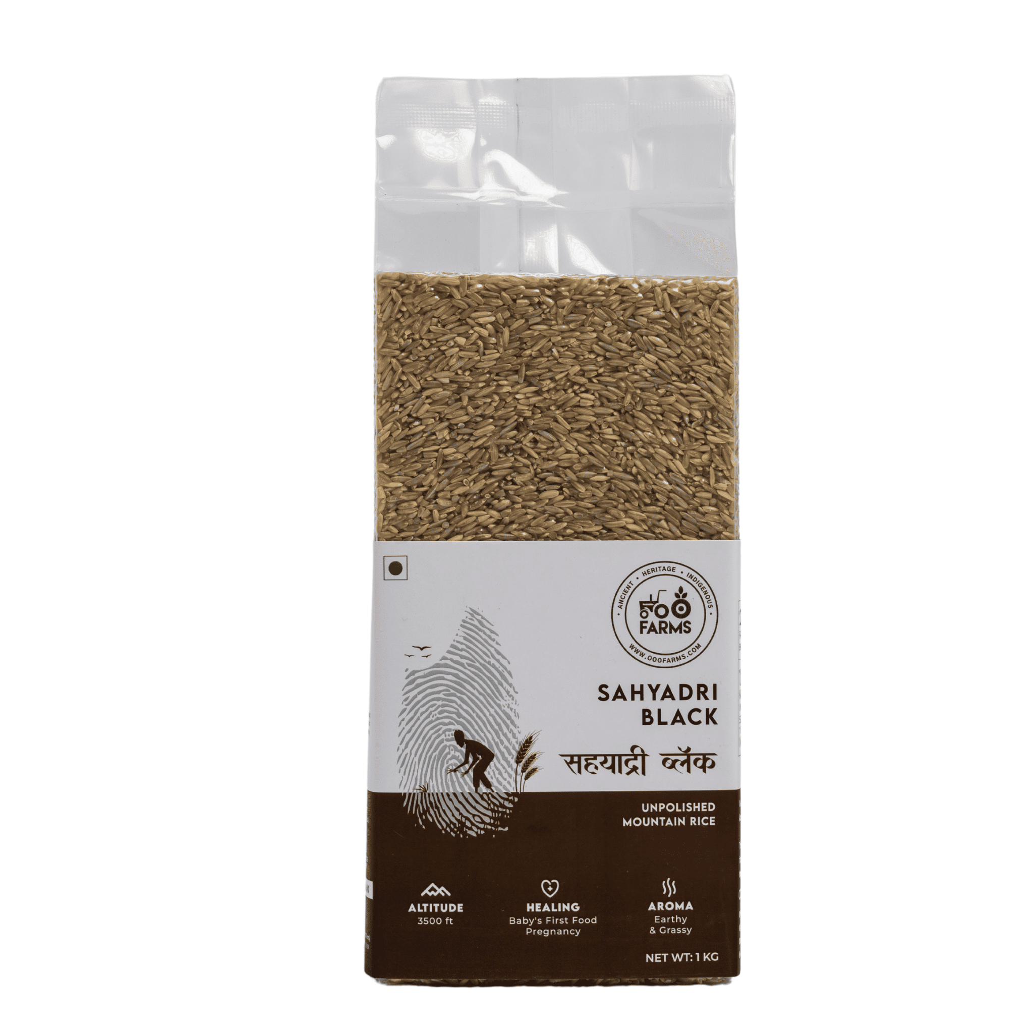 OOO Farms Sahyadri Black Rice (Unpolished) Package Frontside