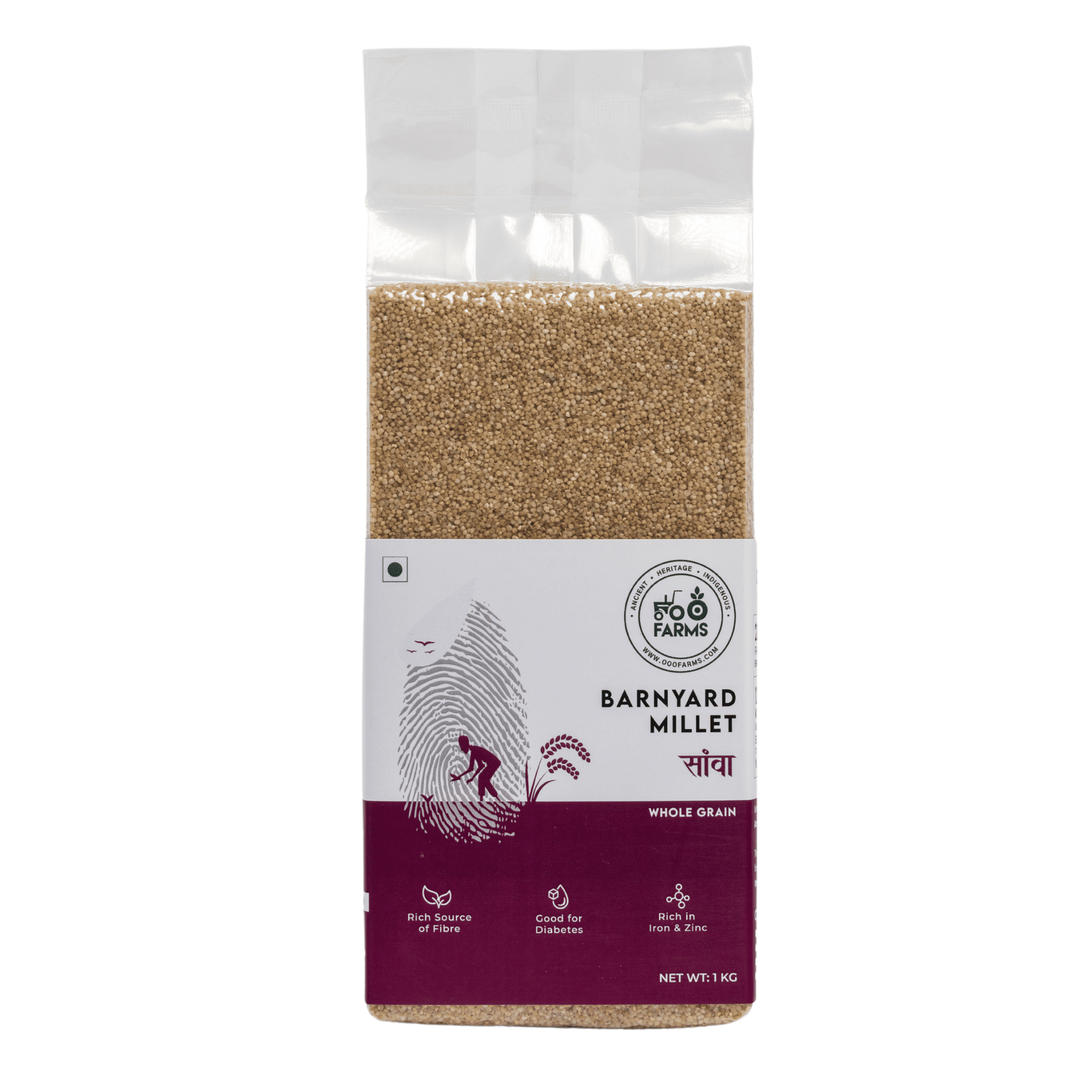 OOO Farms Whole Barnyard Millet Package Frontside