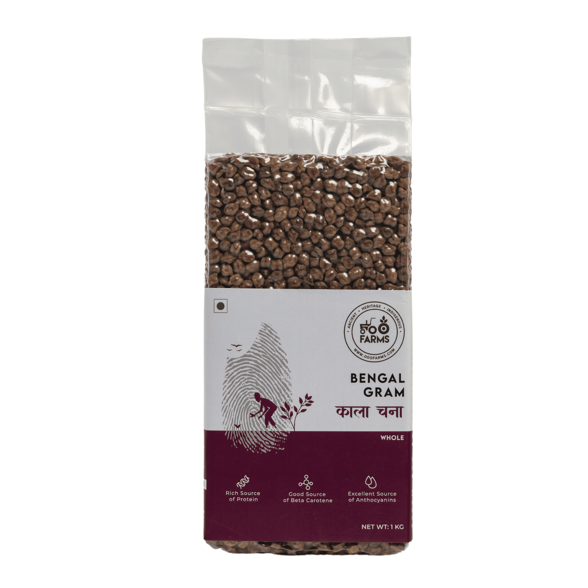 OOO Farms Whole Bengal Gram Package Frontside