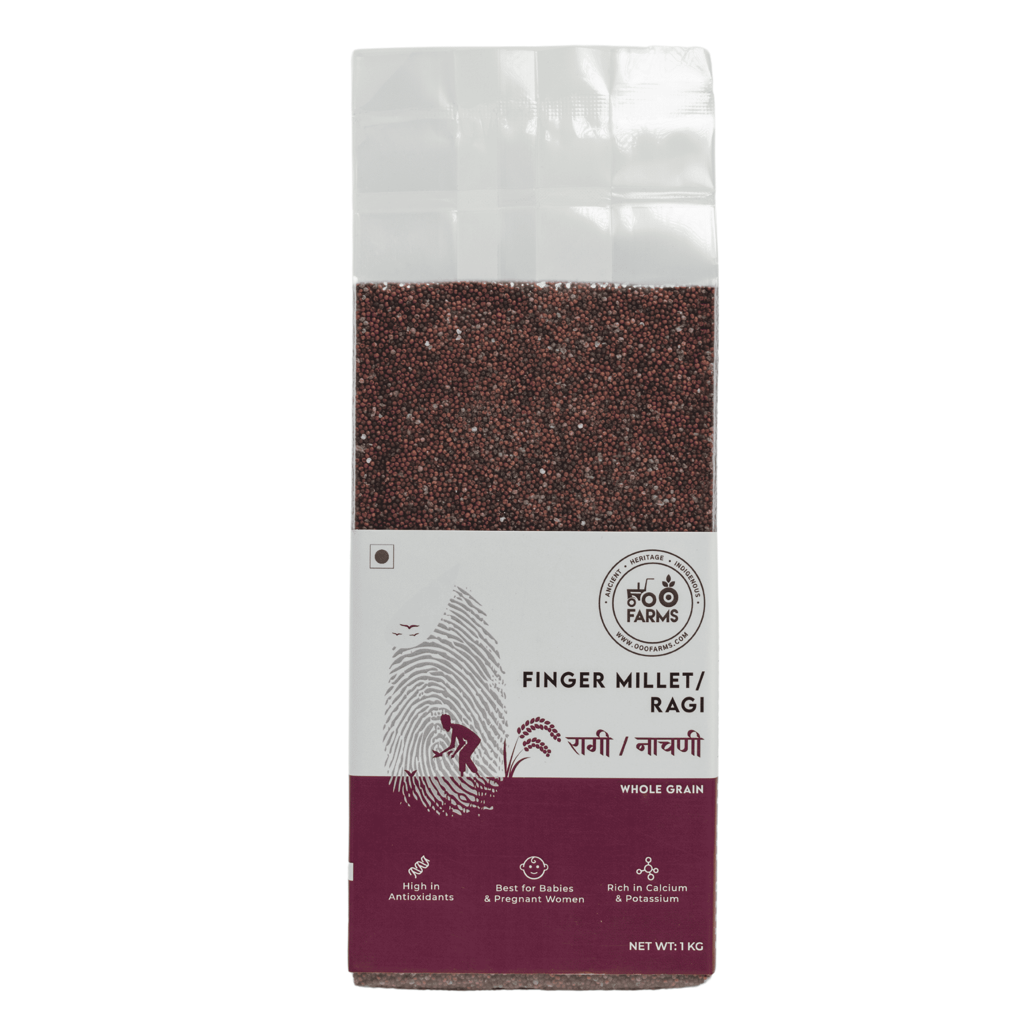 OOO Farms Whole Finger Millet Package Frontside