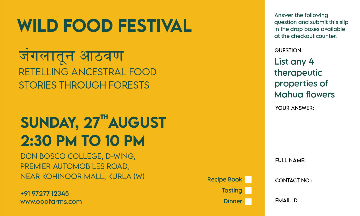 WILD FOOD FESTIVAL 2023