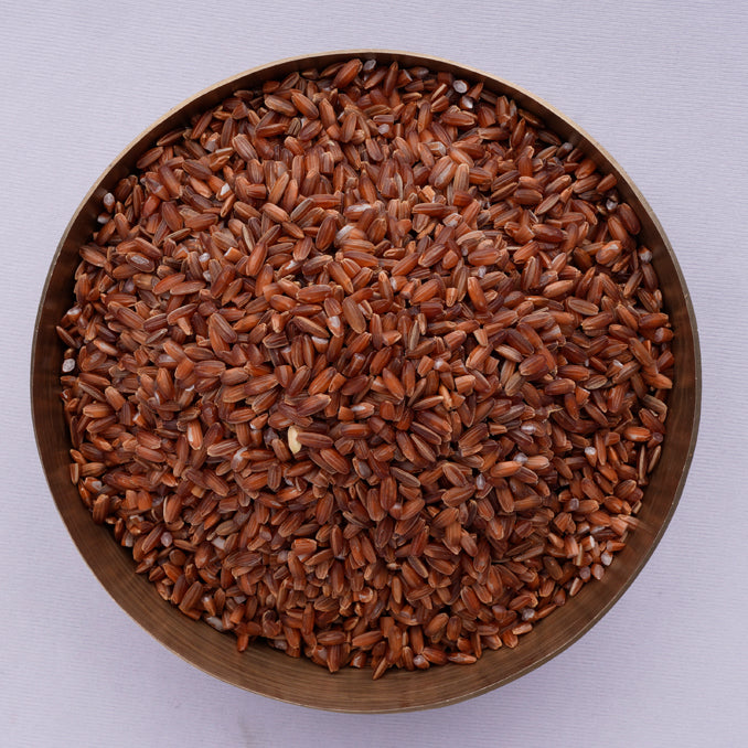 OOO Farms Black Rock Rice (Unpolished) in a Bowl