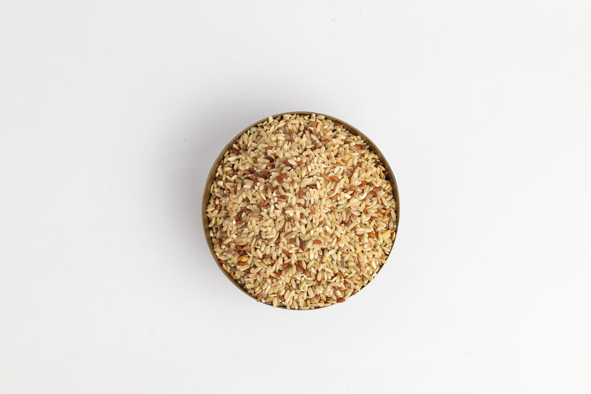OOO Farms Sattaone Rice (Unpolished) in a Bowl