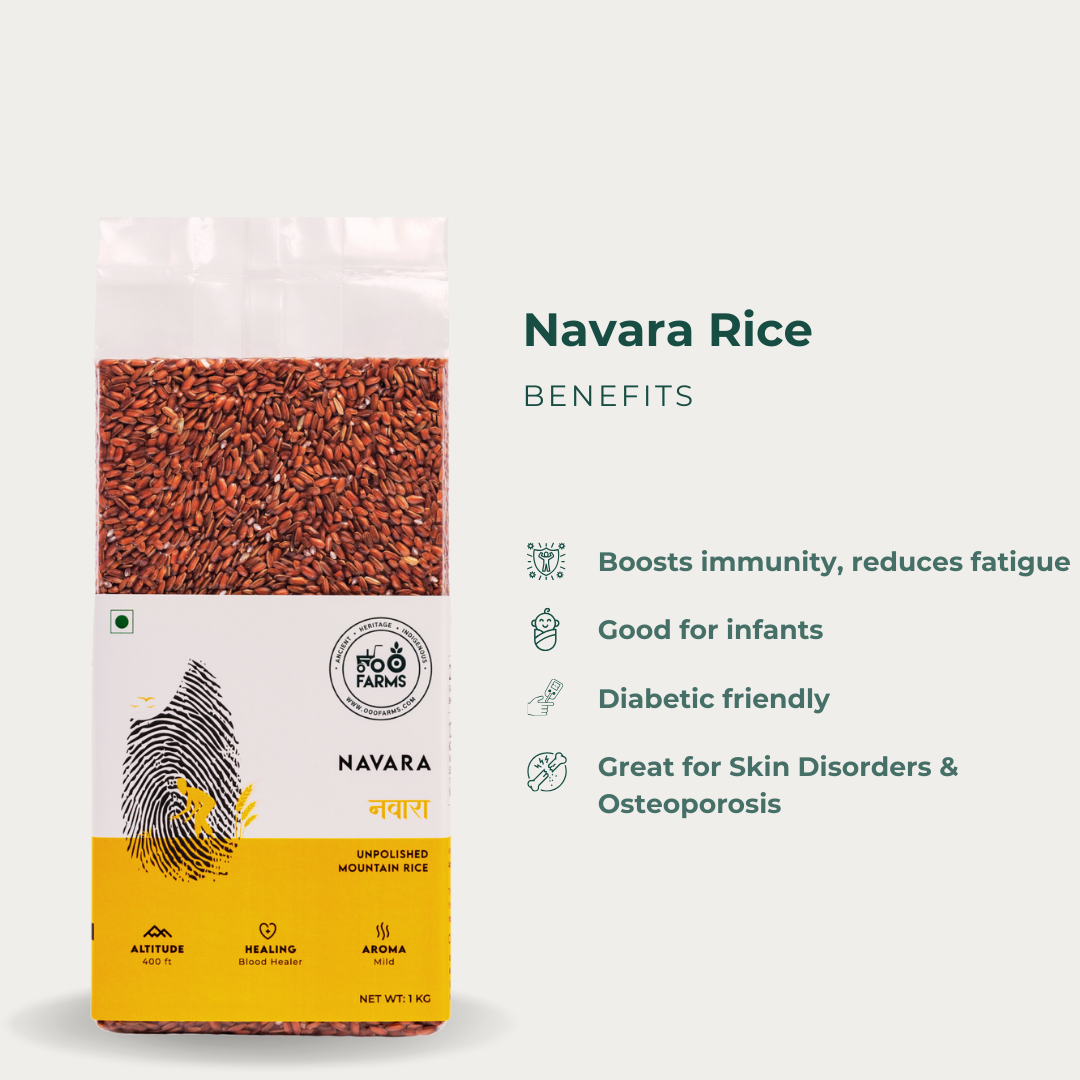 Njavara / Navara Rice (Unpolished) – OOO Farms