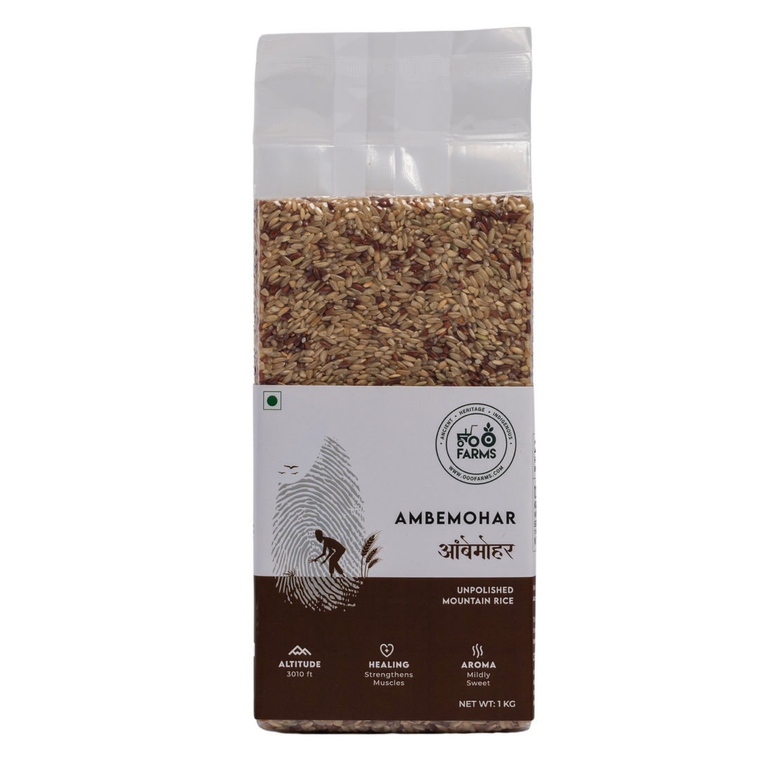 OOO Farms Ambemohar Rice (Unpolished) Package Frontside
