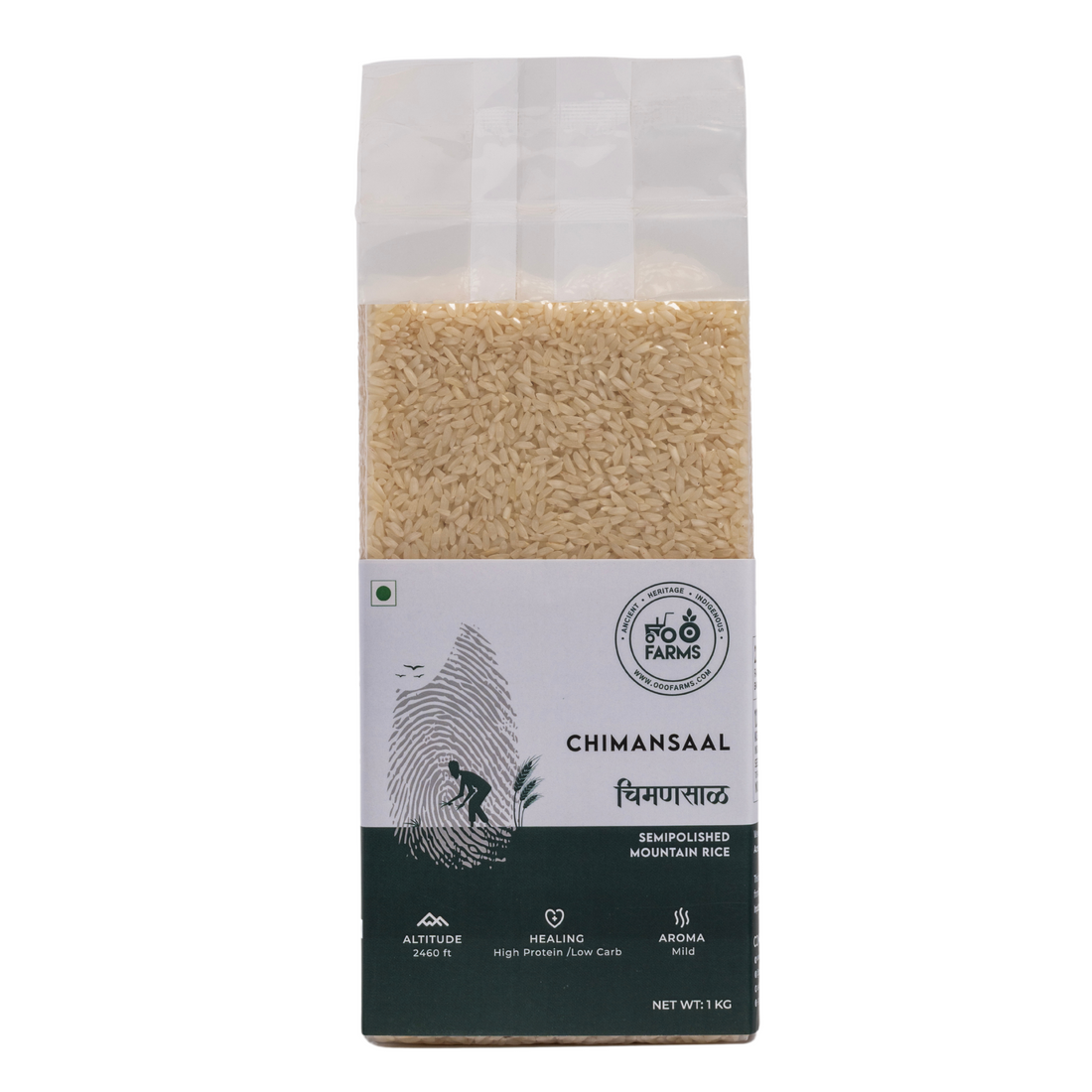 OOO Farms Chimansaal Rice (Semipolished) Package Frontside