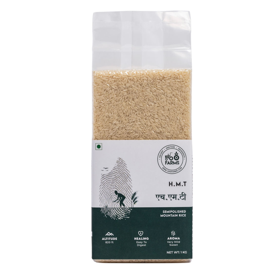 OOO Farms HMT Rice (Semi Polished) Package Frontside