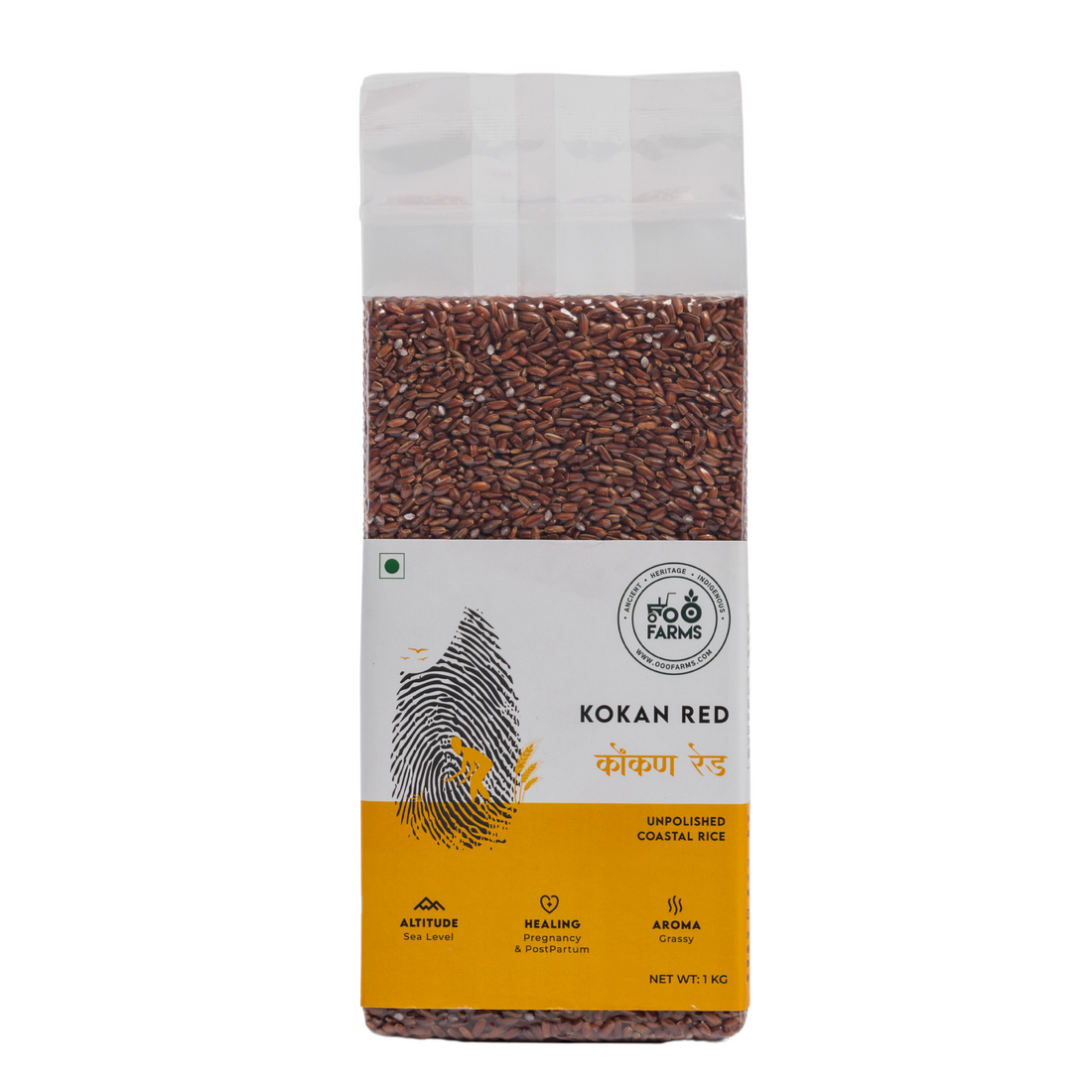 OOO Farms Konkan Red Rice (Unpolished) Package Frontside
