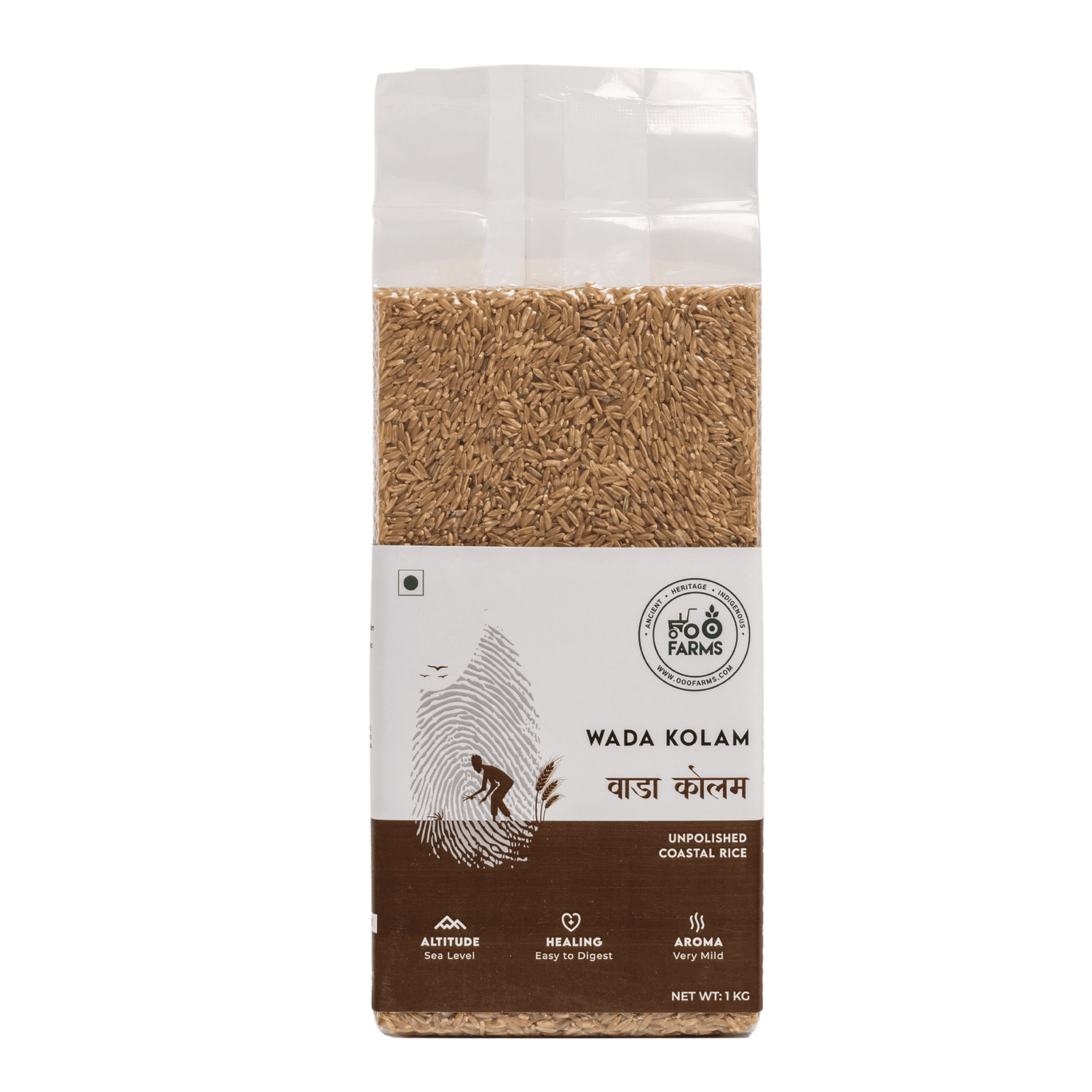 OOO Farms Wada Kolam Rice (Unpolished) Package Frontside