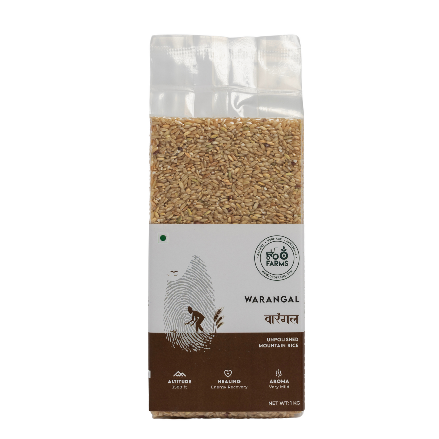 OOO Farms Warangal Rice (Unpolished) Package Frontside