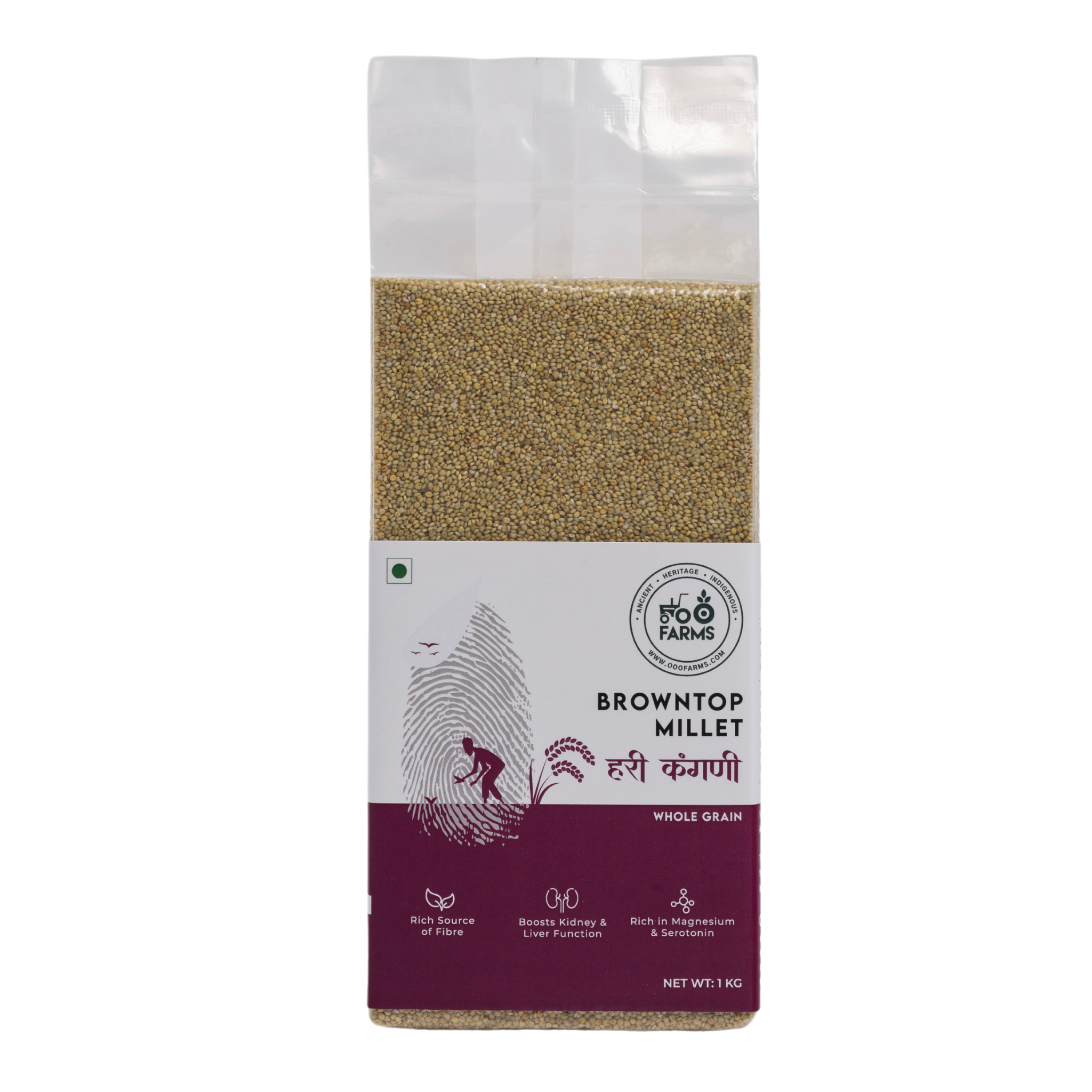 OOO Farms Whole Browntop Millet Package Frontside