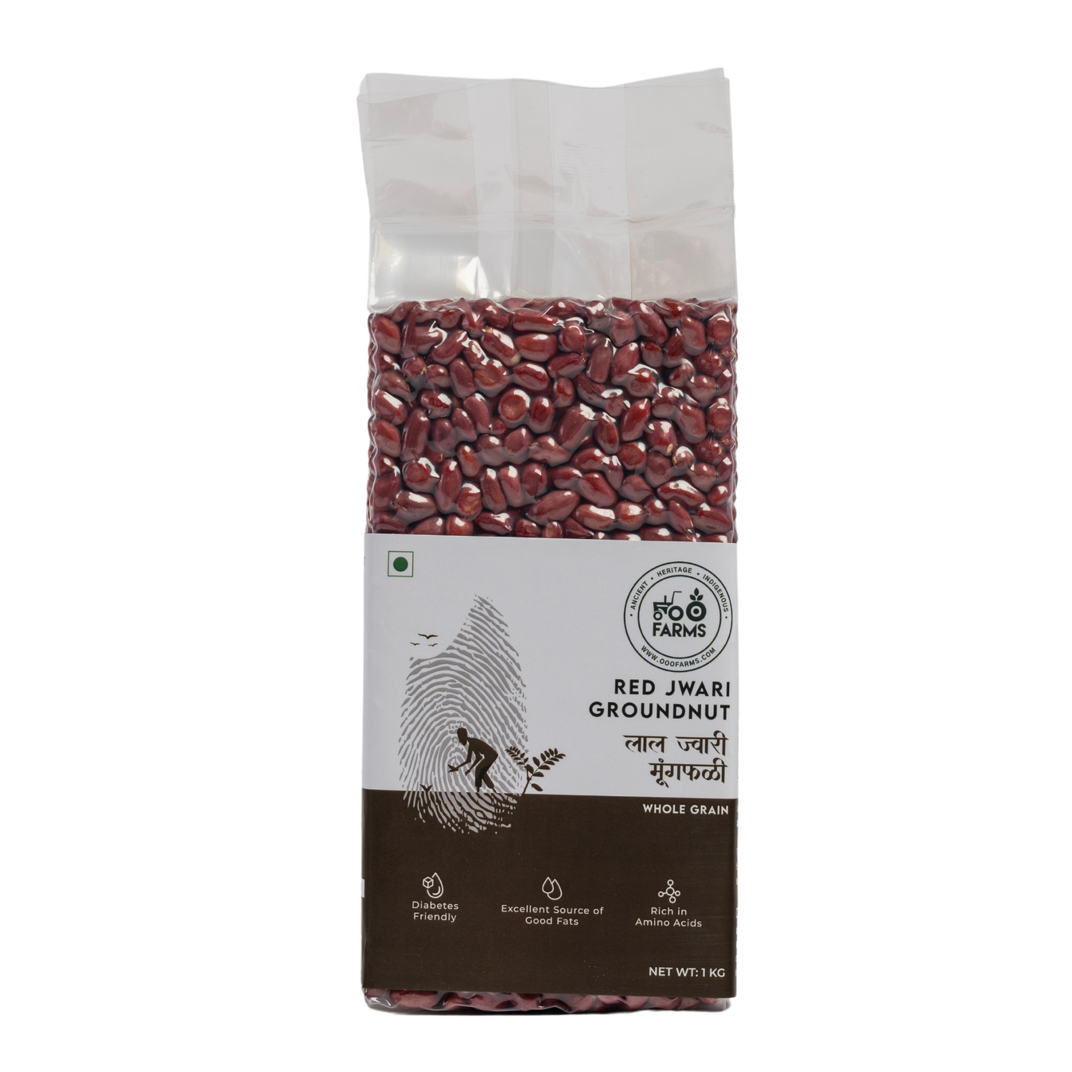 OOO Farms Whole Red Jwari Groundnut Package Frontside