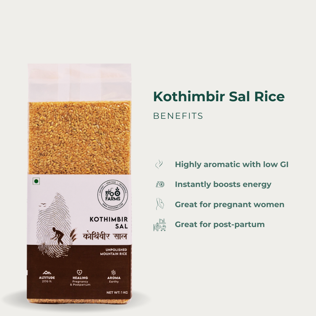 Kothimbir Sal Rice (Unpolished)