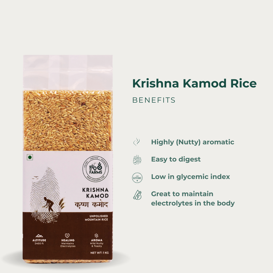 Krishna Kamod Rice (Unpolished) – OOO Farms