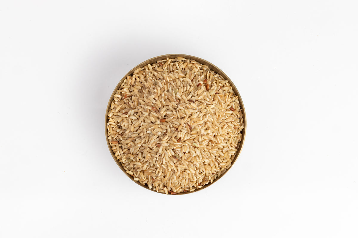 OOO Farms Chimansaal Rice (Unpolished) in a Bowl