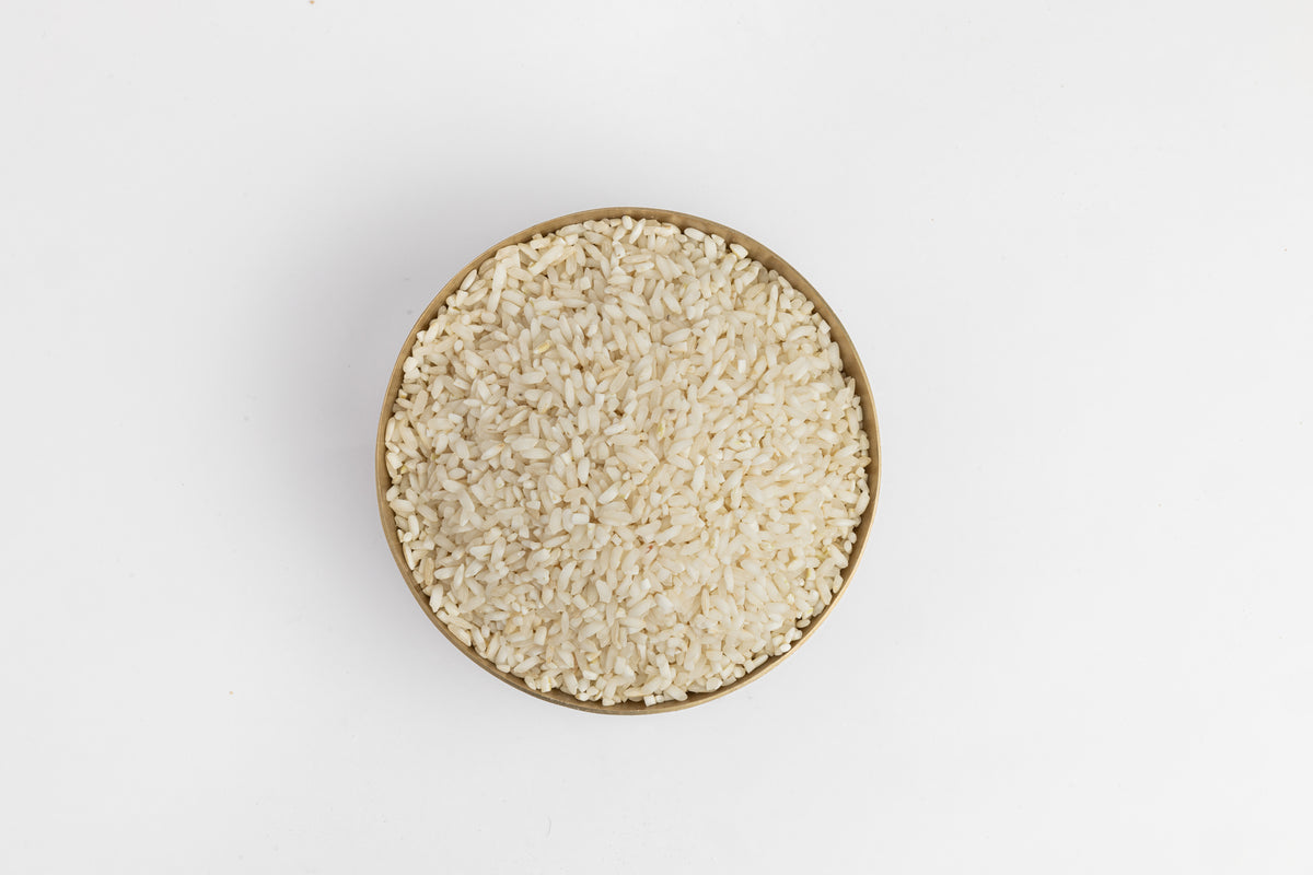 OOO Farms Dongri Rice (Semipolished) in a Bowl