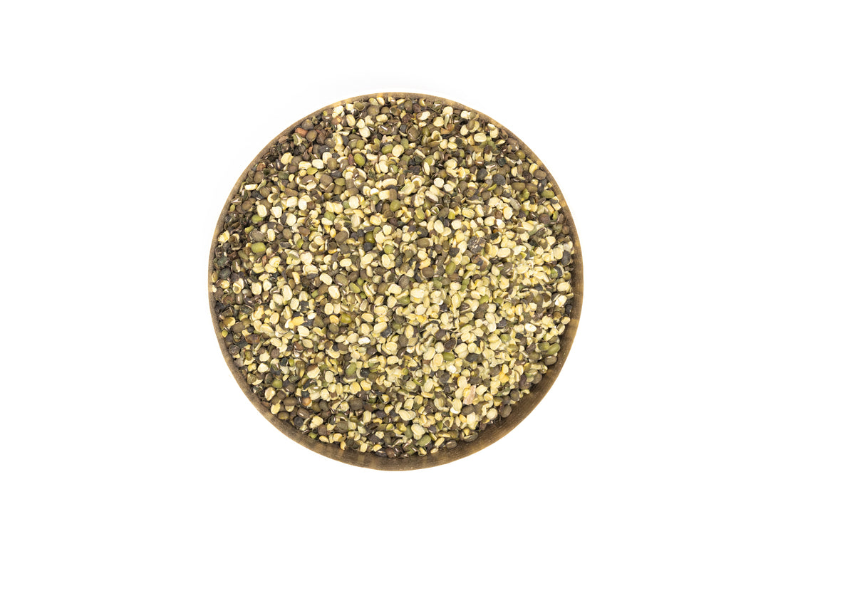 OOO Farms Split Dongar Black Moong in a Bowl
