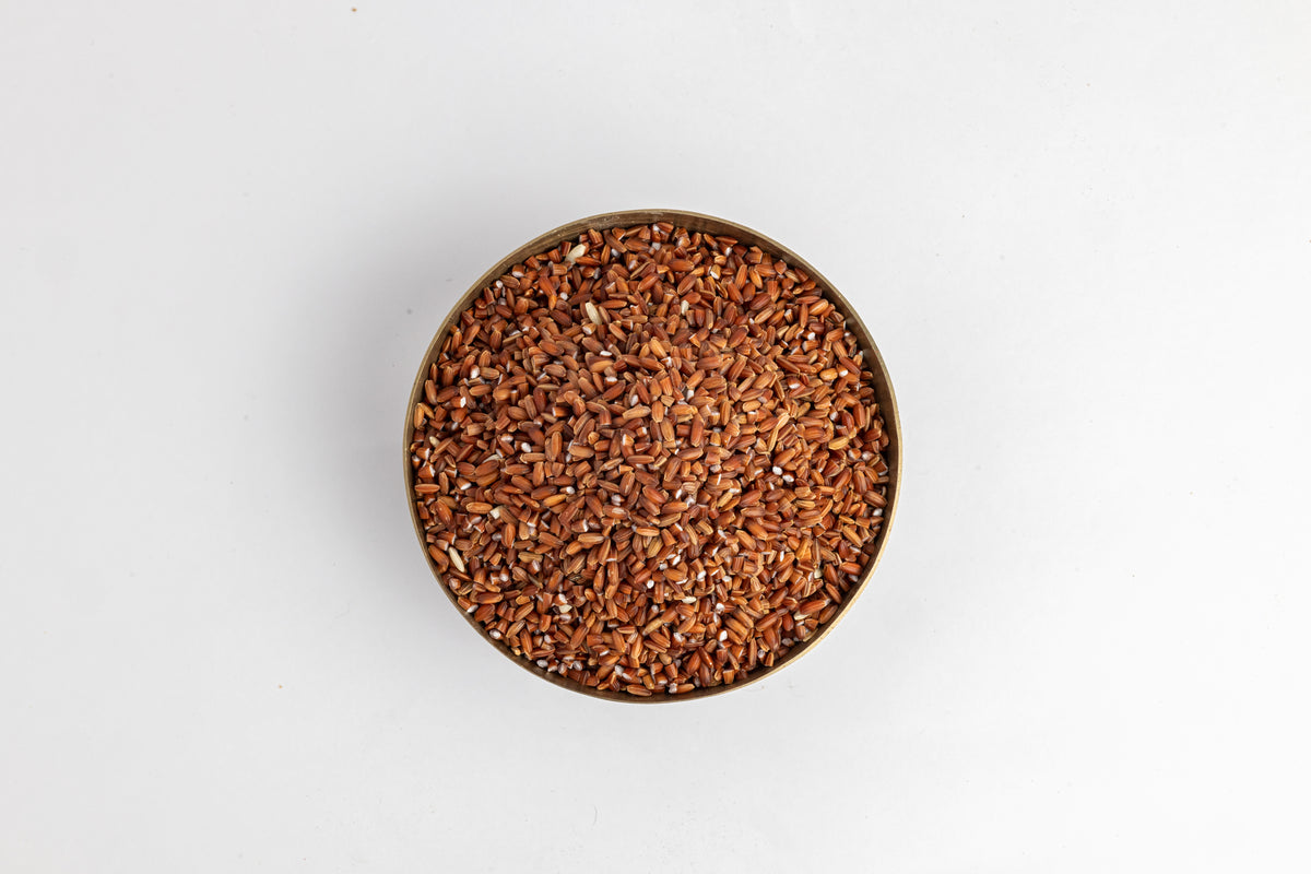 OOO Farms Konkan Red Rice (Unpolished) in a Bowl