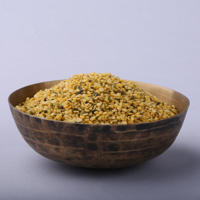 OOO Farms Unpolished Dongar Black Moong Dal in a Bowl