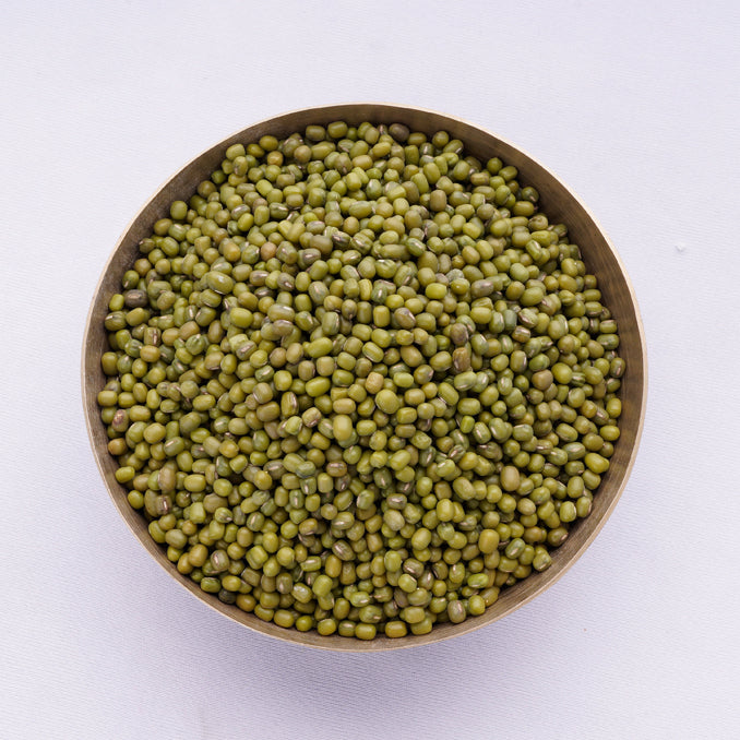 OOO Farms Whole Green Moong in a Bowl