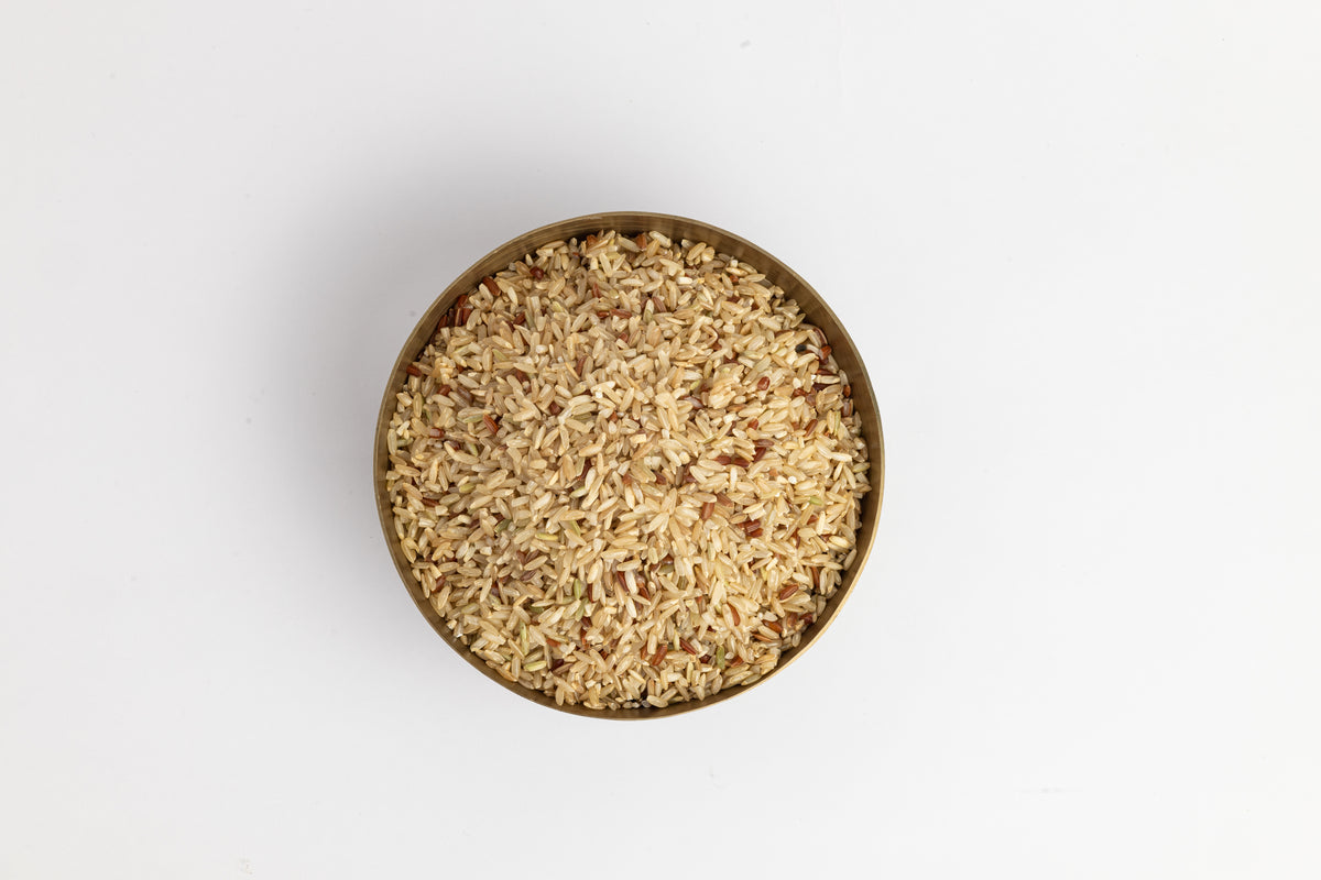 OOO Farms Rajghudiya Rice (Unpolished) in a Bowl