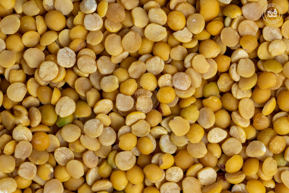 Unpolished Pigeon Pea Dal / Toor Dal OOO Farms Unpolished Toor Dal